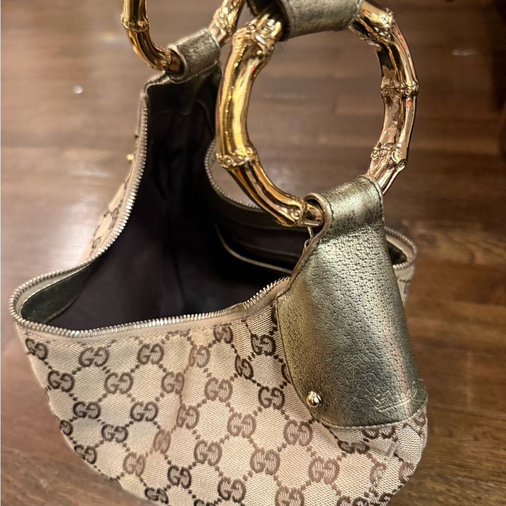 Gucci Tan and Gold Hobo Bag - Picture 5 of 5